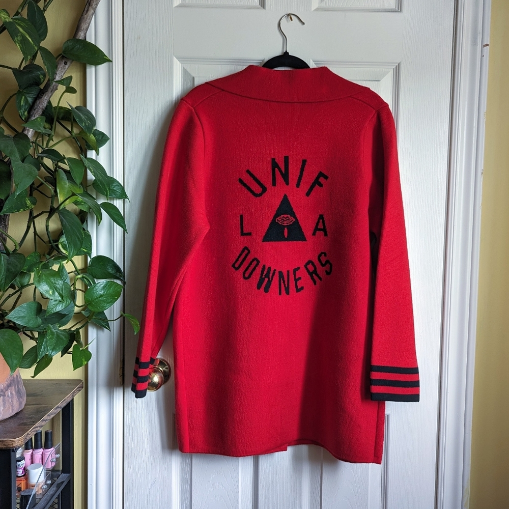 UNIF Red Knit Jacket - Picture 2 of 3